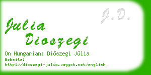 julia dioszegi business card